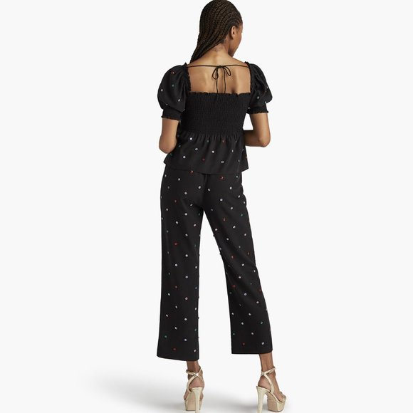 Hill House home Jewel Jammie Pant in Black w/ multicolor Jewels sz XS - Picture 5 of 5